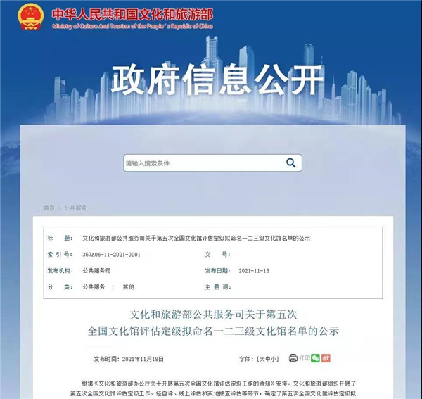 壽縣文化館被評為國家一級！正在公示！