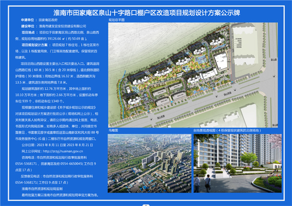 淮南這一棚戶區(qū)改造項(xiàng)目規(guī)劃設(shè)計(jì)方案正在公示！