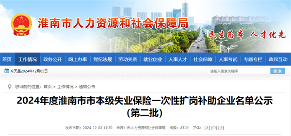 2024年度淮南市市本級失業(yè)保險一次性擴(kuò)崗補助企業(yè)名單公示(第二批).jpg